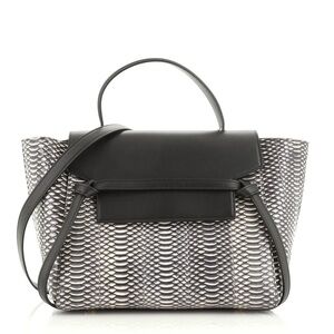 Celine Python grey Black mini belt Bag purse shoulder bag